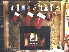 Our fireplace at
Christmas