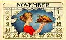 Thanksgiving calendar